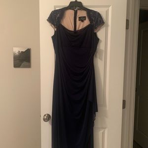 Navy blue mother of bride dress